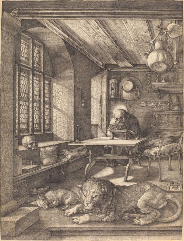 St. Jerome in His Study by Albrecht Dürer, 1514.